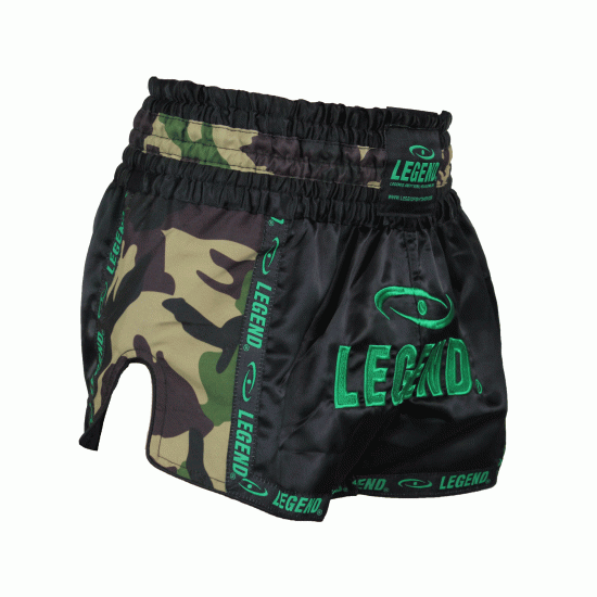 Kickboks broekje Camo Army Legend Trendy  - Maat: M