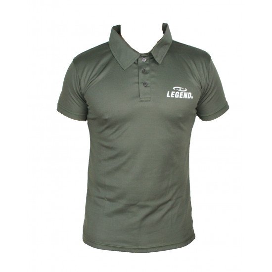 Polo Legend Slimfit army green - Maat: L