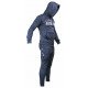 Joggingpak dames/heren met hoodie navy blauw - Maat: XXXXS