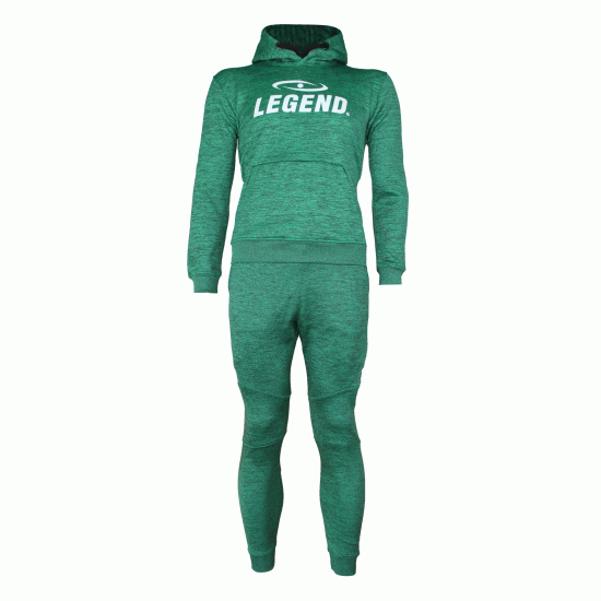 Joggingpak dames/heren met hoodie groen - Maat: M