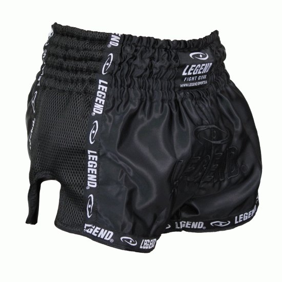 Kickboks broekje Zwart Mesh Legend Trendy  - Maat: XXS