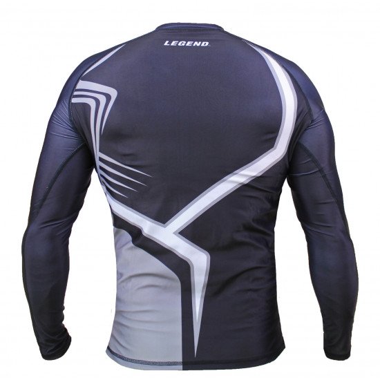 Sportshirt Legend DryFit Zwart/grijs lange mouwen Sublimation - Maat: XXS Sportshirt Legend DryFit Zwart/grijs lange mouwen Sublimation - Maat: XXS