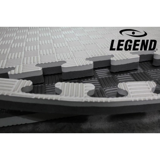 Legend Puzzelmat sport 2CM Zwart/Grijs - Default