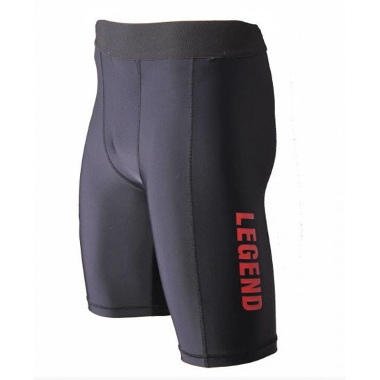 Legend DryFit short Zwart/Rood - Maat: L