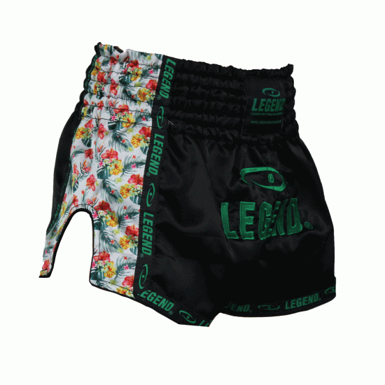 Kickboks broekje dames flower power Legend Trendy  - Maat: XL